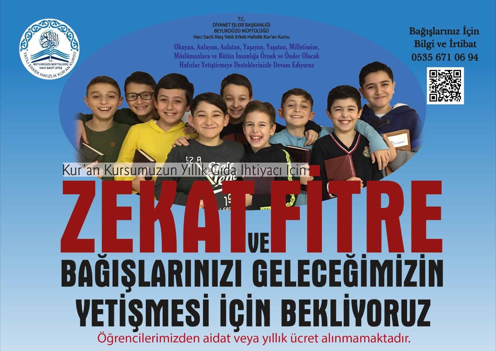 ZEKAT ve FİTRE BAĞIŞLARINIZA TALİBİZ