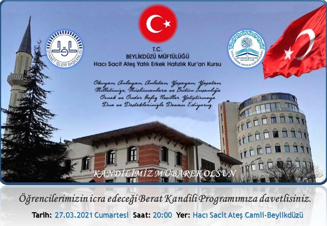 BERAT GECEMİZ MÜBAREK OLSUN