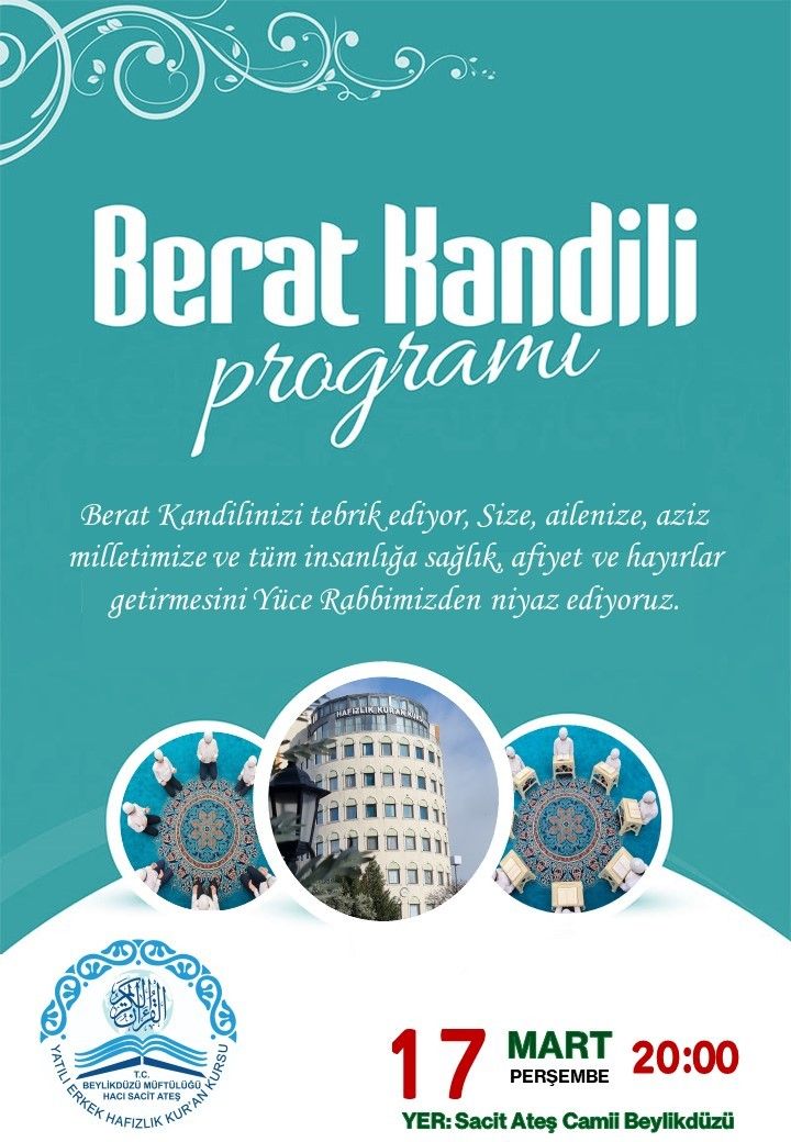 Berat Kandilimiz Mübarek Olsun